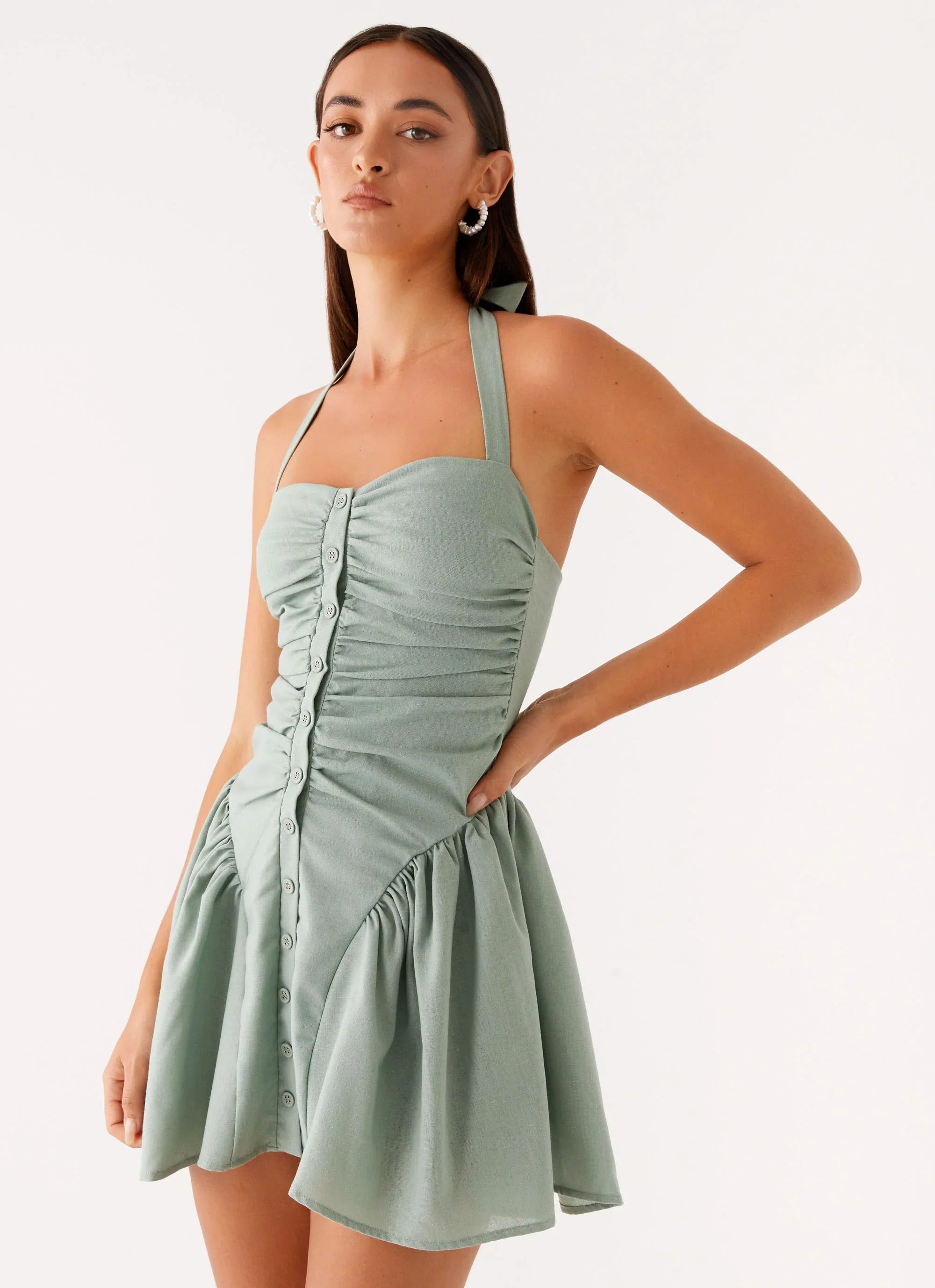 Fable Mini Dress - Sage